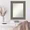 Amanti Art Non-Beveled Wood Wall Mirror, Fencepost Brown Frame